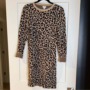 J. Crew Animal Print Knit Dress